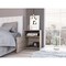 Tuhome Nordico Nightstand, One Shelf, Single Door Cabinet, Metal Handle, Light Gray MLZ6465 - alternate 6